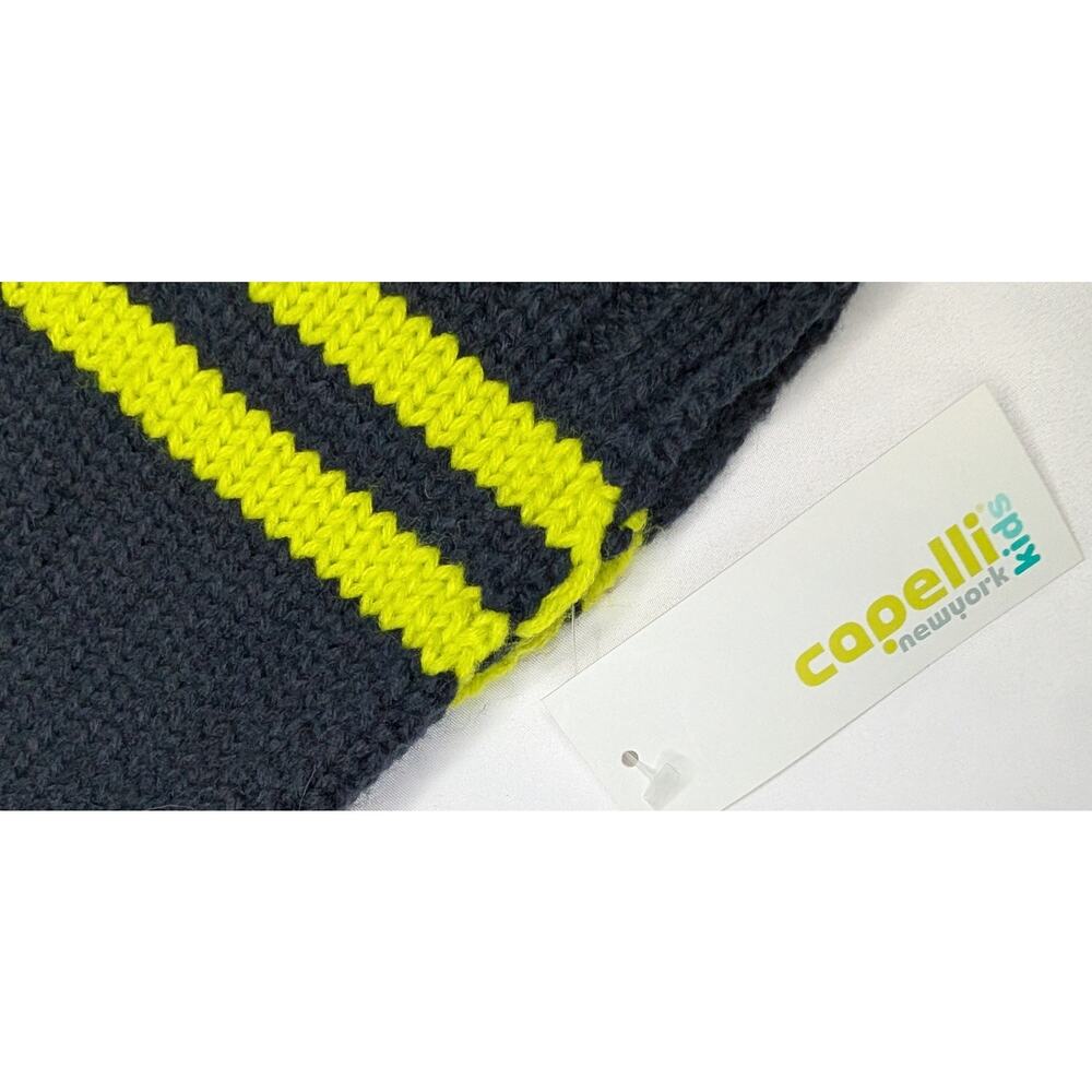 Capelli of New York Boys Navy Stripe Knit Scarf - Picture 3 of 5